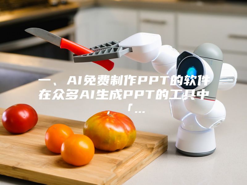 AI免费制作PPT的软件在众多AI生成PPT的工具中