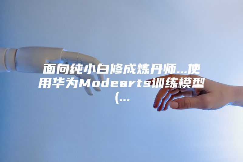 面向纯小白修成炼丹师...使用华为Modearts训练模型(...