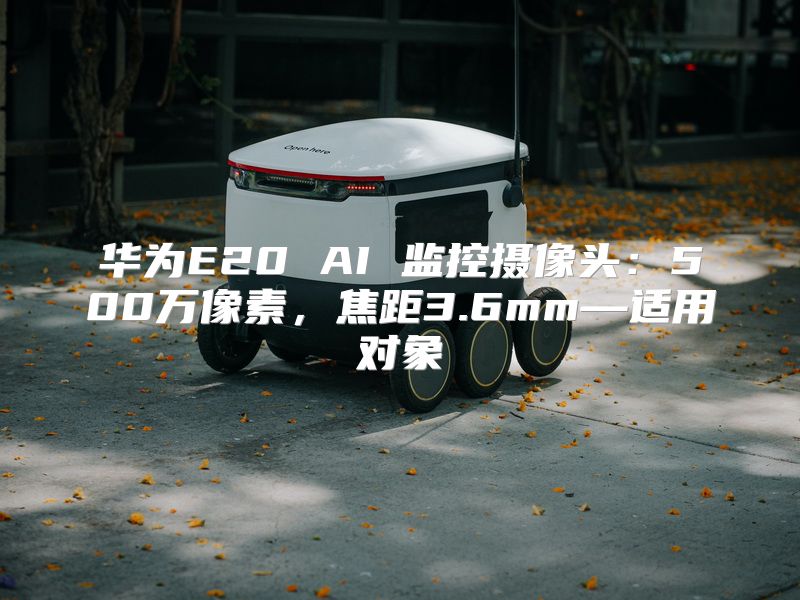 华为E20 AI 监控摄像头：500万像素，焦距3.6mm—适用对象