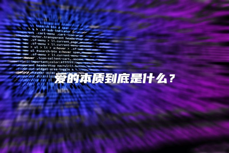 爱的本质到底是什么？