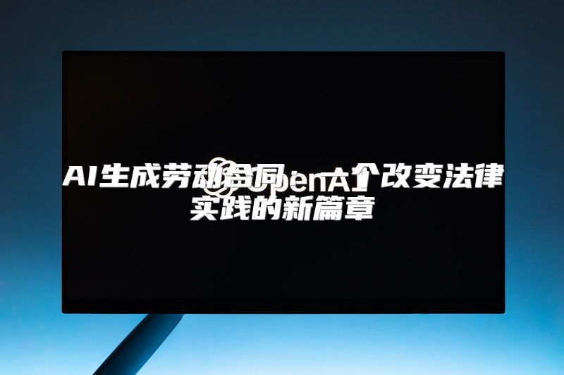 AI生成劳动合同：一个改变法律实践的新篇章