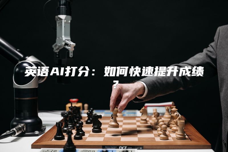 英语AI打分：如何快速提升成绩？