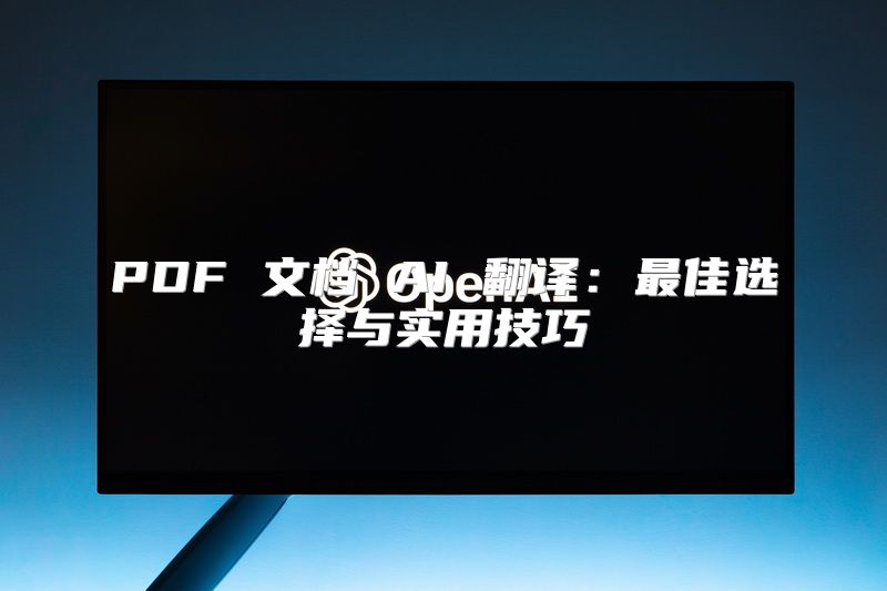 PDF 文档 AI 翻译：最佳选择与实用技巧