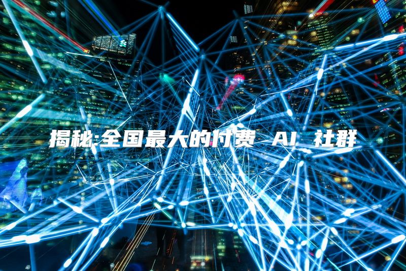 揭秘:全国最大的付费 AI 社群