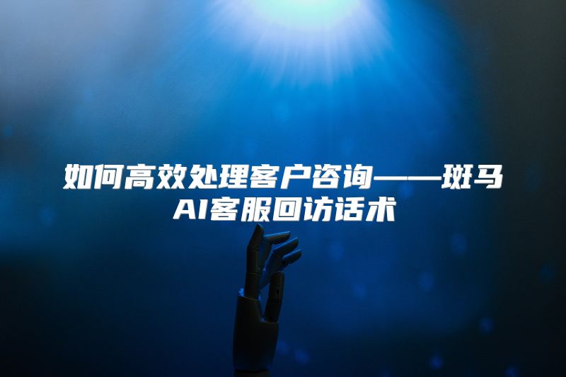 如何高效处理客户咨询——斑马AI客服回访话术