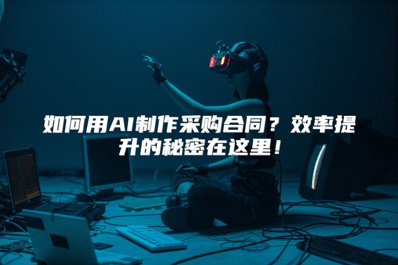 如何用AI制作采购合同？效率提升的秘密在这里！
