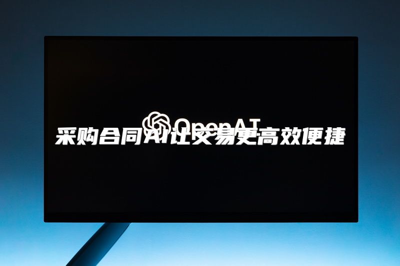 采购合同AI让交易更高效便捷