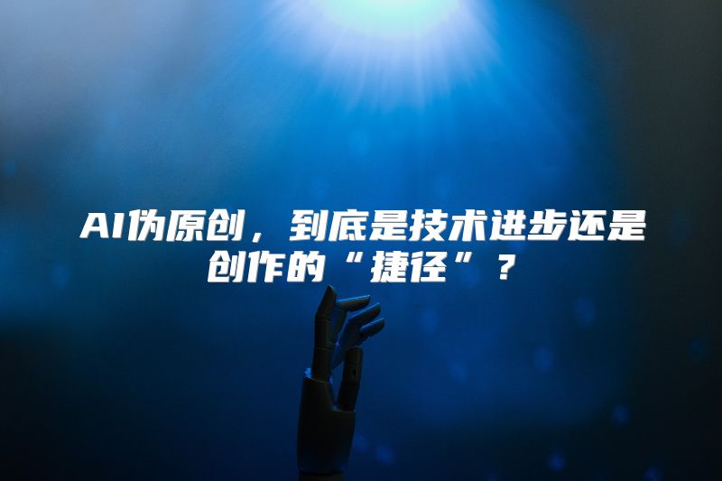 AI伪原创，到底是技术进步还是创作的“捷径”？