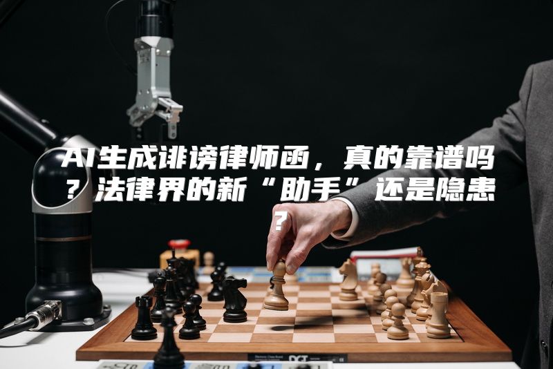 AI生成诽谤律师函，真的靠谱吗？法律界的新“助手”还是隐患？