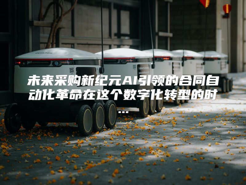 未来采购新纪元AI引领的合同自动化革命在这个数字化转型的时...