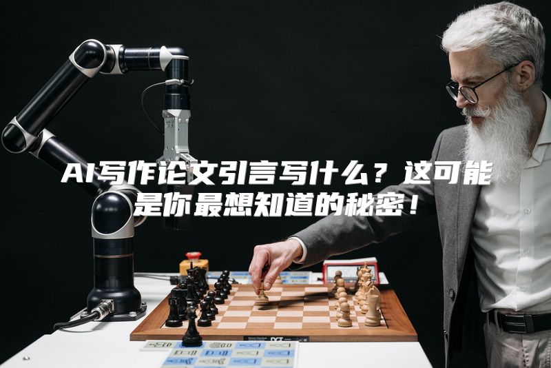 AI写作论文引言写什么？这可能是你最想知道的秘密！