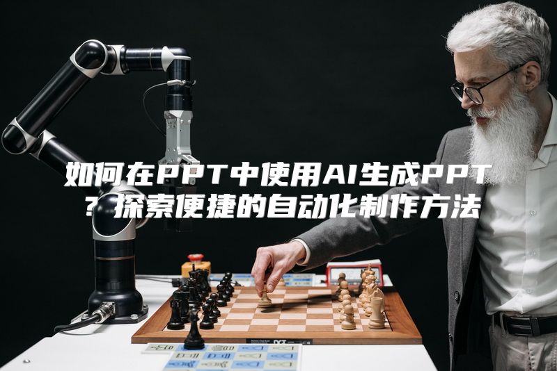 如何在PPT中使用AI生成PPT？探索便捷的自动化制作方法