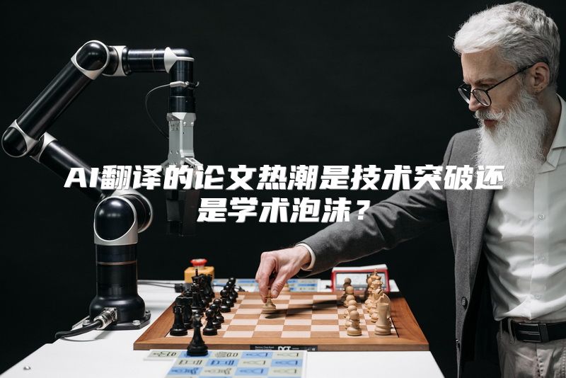 AI翻译的论文热潮是技术突破还是学术泡沫？