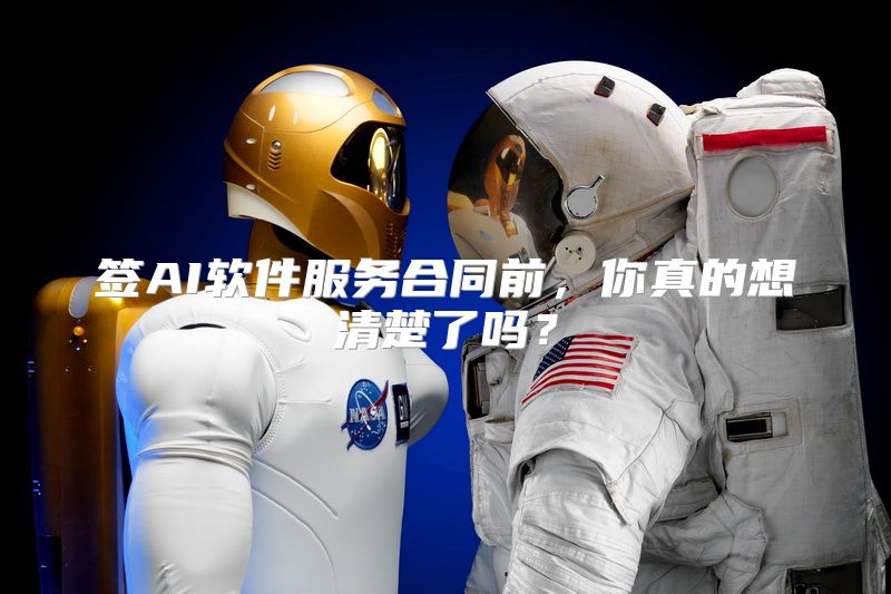 签AI软件服务合同前，你真的想清楚了吗？