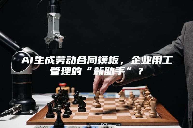 AI生成劳动合同模板，企业用工管理的“新助手”？