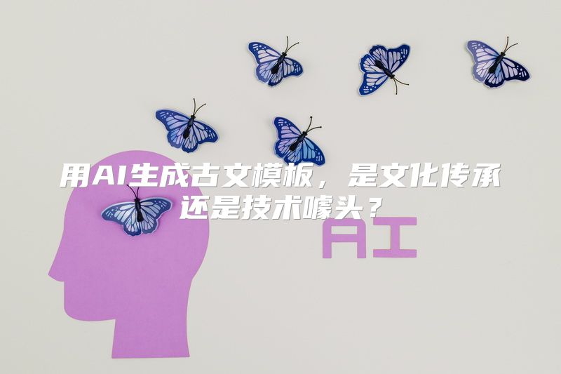 用AI生成古文模板，是文化传承还是技术噱头？