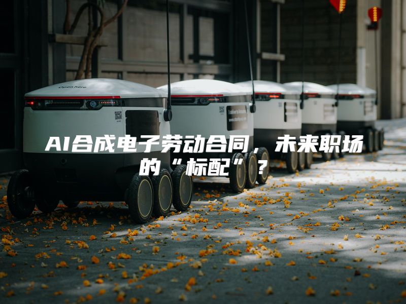 AI合成电子劳动合同，未来职场的“标配”？