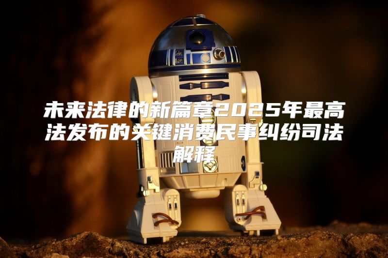 未来法律的新篇章2025年最高法发布的关键消费民事纠纷司法解释