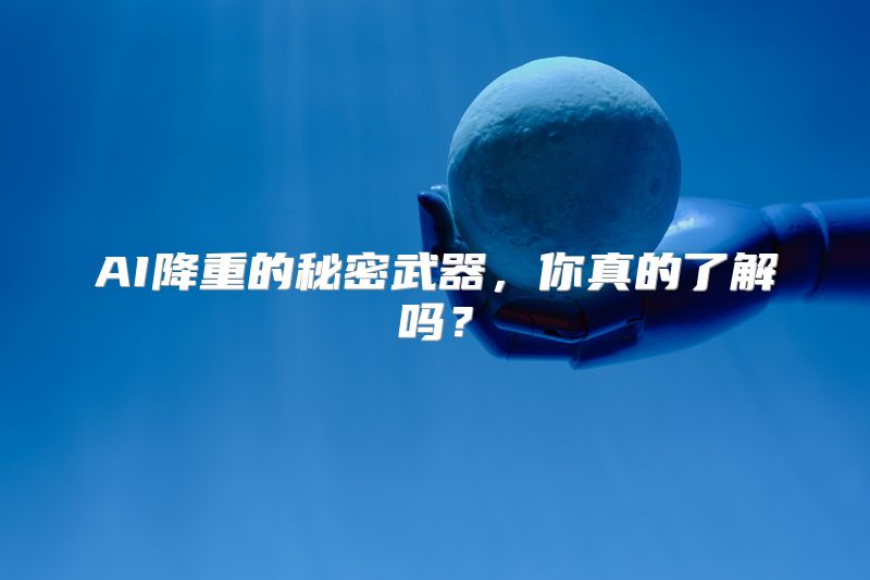 AI降重的秘密武器，你真的了解吗？