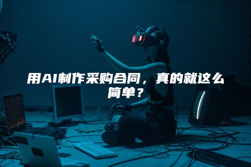 用AI制作采购合同，真的就这么简单？