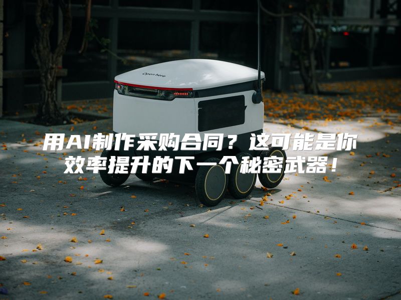 用AI制作采购合同？这可能是你效率提升的下一个秘密武器！