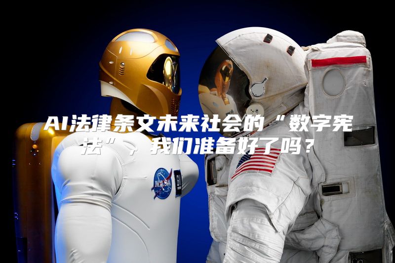 AI法律条文未来社会的“数字宪法”，我们准备好了吗？