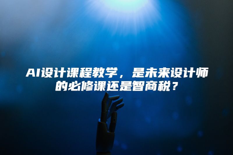 AI设计课程教学，是未来设计师的必修课还是智商税？