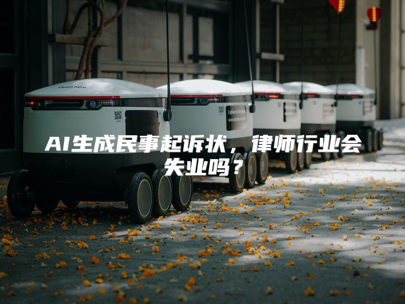 AI生成民事起诉状，律师行业会失业吗？