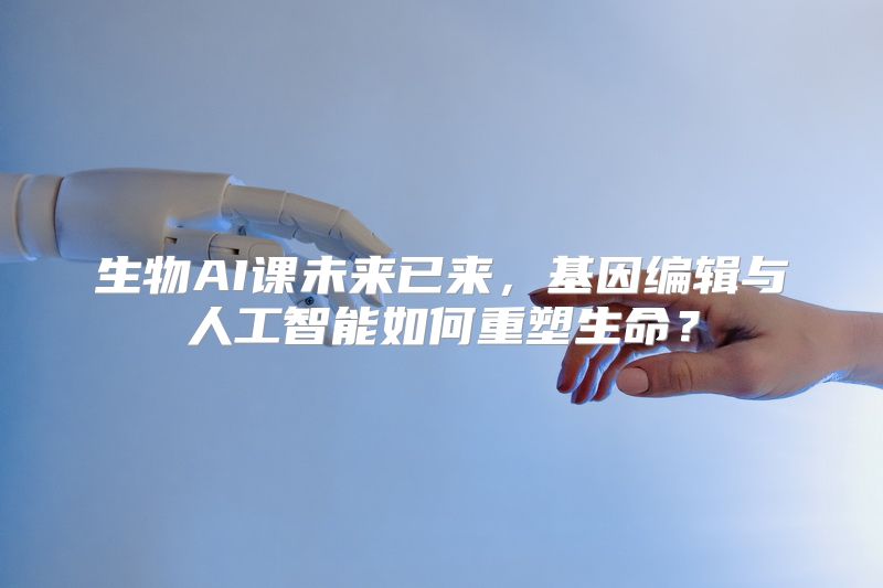 生物AI课未来已来，基因编辑与人工智能如何重塑生命？