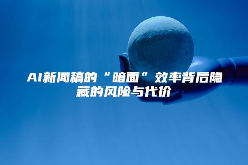 AI新闻稿的“暗面”效率背后隐藏的风险与代价