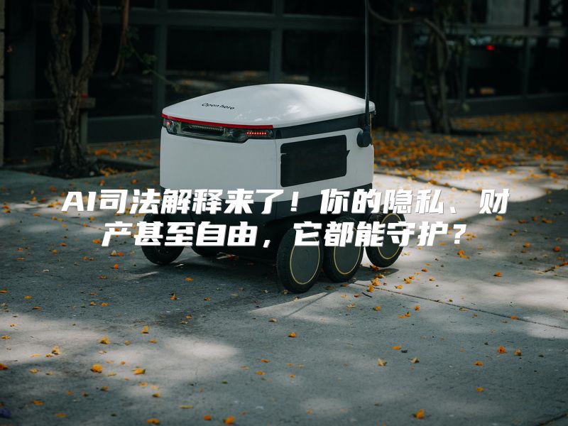 AI司法解释来了！你的隐私、财产甚至自由，它都能守护？