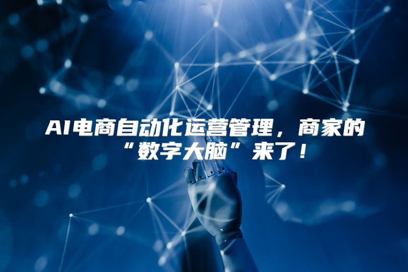 AI电商自动化运营管理，商家的“数字大脑”来了！