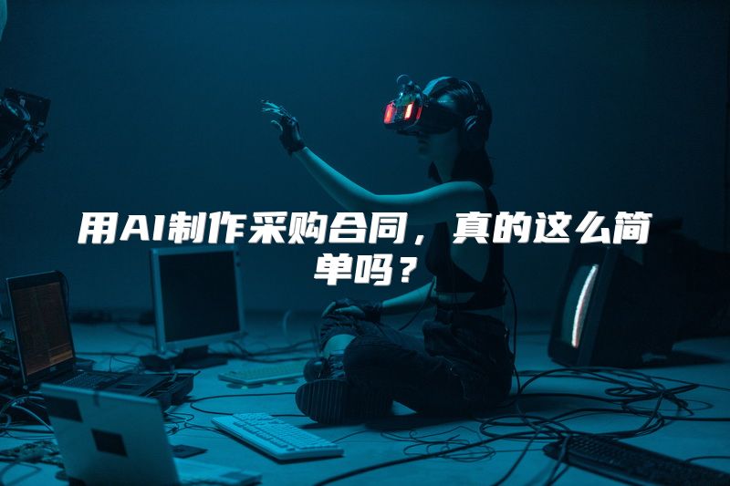 用AI制作采购合同，真的这么简单吗？