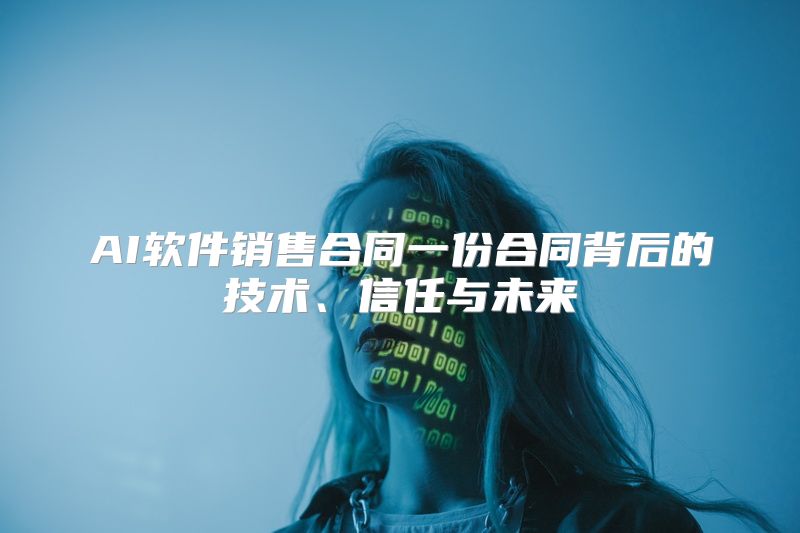 AI软件销售合同一份合同背后的技术、信任与未来