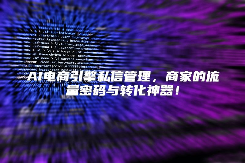 AI电商引擎私信管理，商家的流量密码与转化神器！