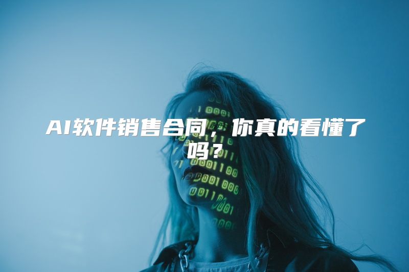 AI软件销售合同，你真的看懂了吗？
