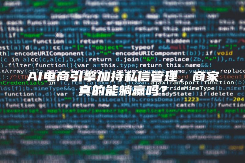 AI电商引擎加持私信管理，商家真的能躺赢吗？