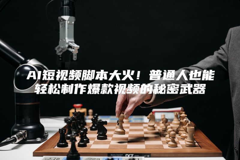 AI短视频脚本大火！普通人也能轻松制作爆款视频的秘密武器