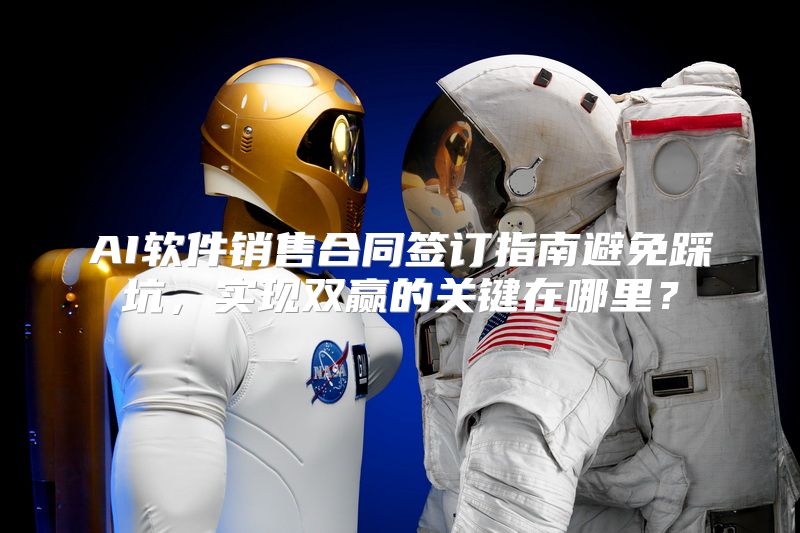 AI软件销售合同签订指南避免踩坑，实现双赢的关键在哪里？
