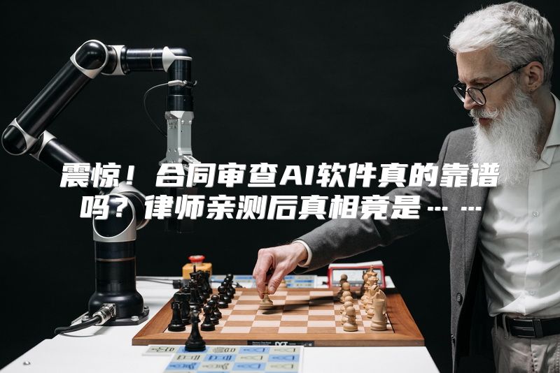 震惊！合同审查AI软件真的靠谱吗？律师亲测后真相竟是……