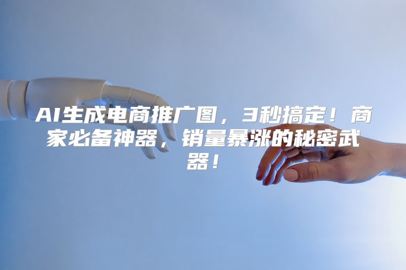 AI生成电商推广图，3秒搞定！商家必备神器，销量暴涨的秘密武器！
