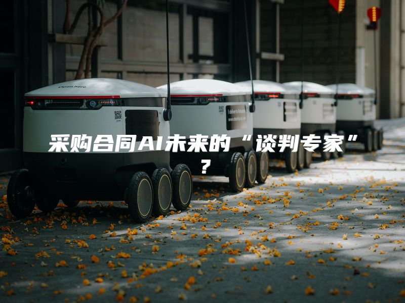 采购合同AI未来的“谈判专家”？