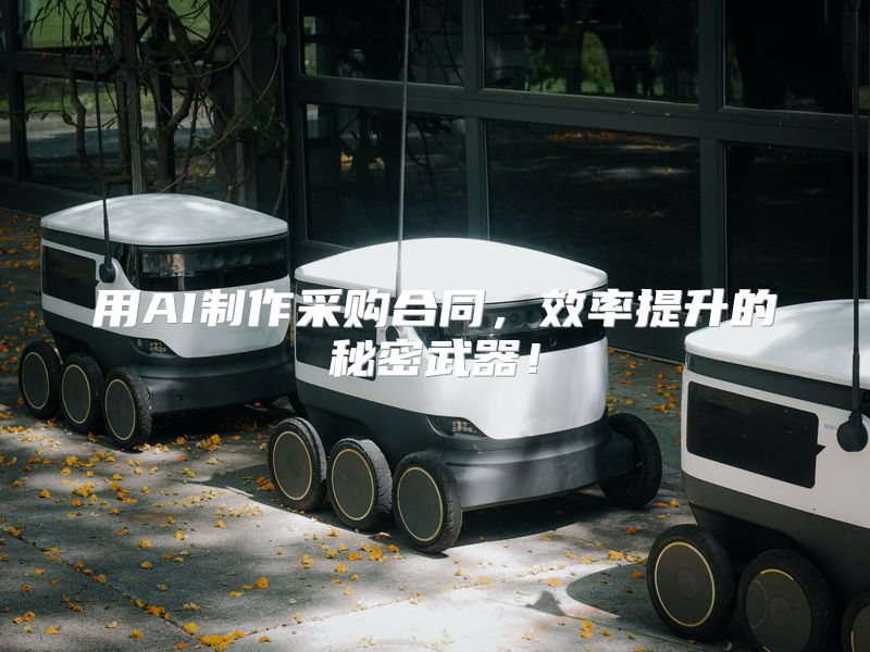 用AI制作采购合同，效率提升的秘密武器！