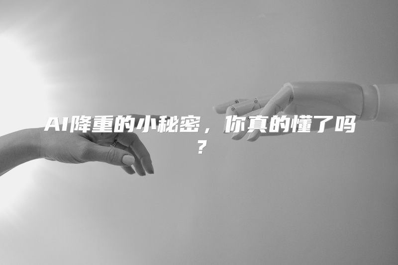 AI降重的小秘密，你真的懂了吗？