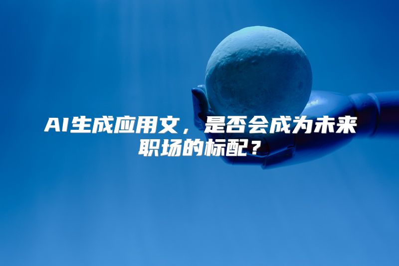 AI生成应用文，是否会成为未来职场的标配？