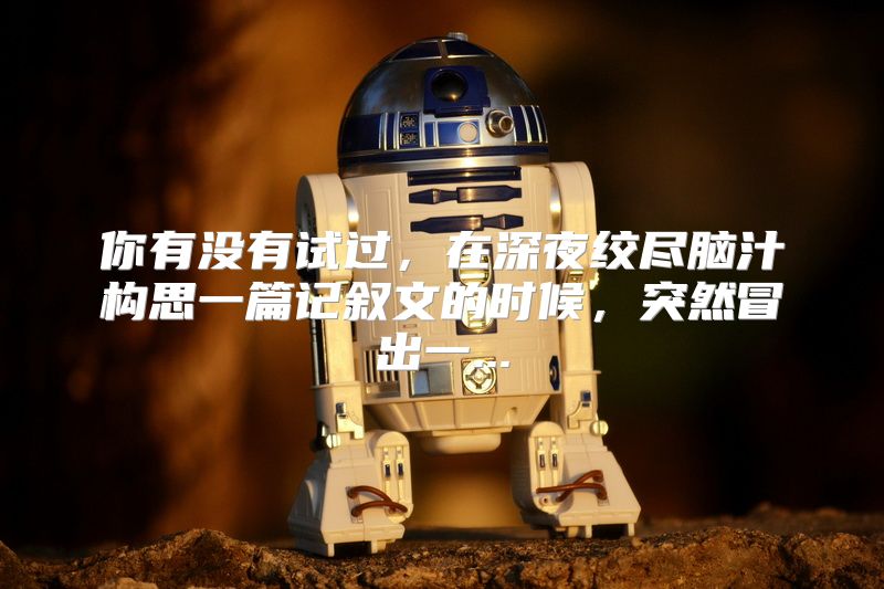 你有没有试过，在深夜绞尽脑汁构思一篇记叙文的时候，突然冒出一...