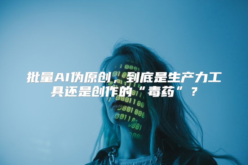 批量AI伪原创，到底是生产力工具还是创作的“毒药”？