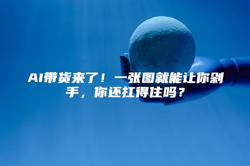 AI带货来了！一张图就能让你剁手，你还扛得住吗？