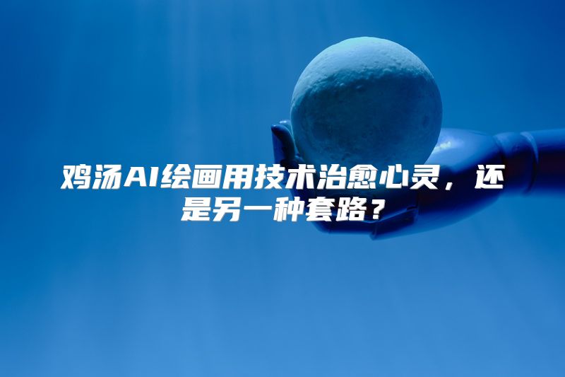 鸡汤AI绘画用技术治愈心灵，还是另一种套路？