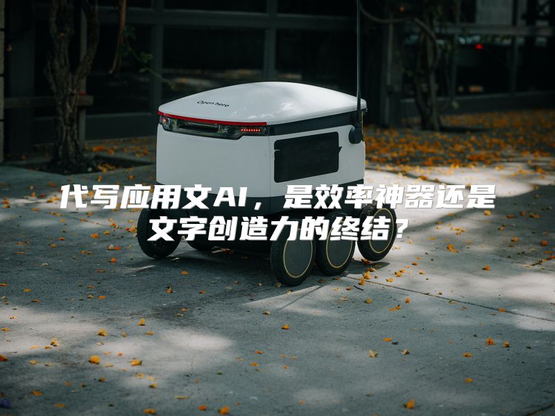 代写应用文AI，是效率神器还是文字创造力的终结？